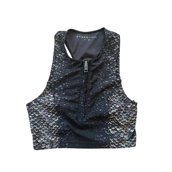OYSHO Womens Active Bra Zip Crop Top Size Small - Picture 3 of 4